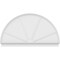Ekena Millwork Half Round 4 Spoke Architectural Grade PVC Combination Pediment, 84"W x 48-3/4"H x 2-3/4"P PEDPC084X490HRO04 - alternate 3